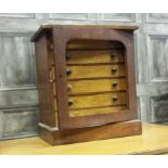 VICTORIAN SIX DRAWER SPECIMEN CABINET each drawer with collection of pinned butterfly specimens,