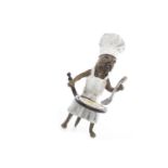 FRANZ BERGMAN COLD PAINTED BRONZE OF A PUG CHEF the dog wearing an apron and toque blanche,