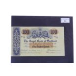 THE ROYAL BANK OF SCOTLAND £100 ONE HUNDRED POUND NOTE DATED 3RD FEBRUARY 1966 no.