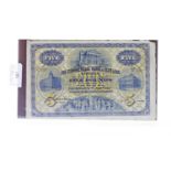 THE COMMERCIAL BANK OF SCOTLAND £5 FIVE POUND NOTE DATED 3RD JANUARY 1921 serial no.