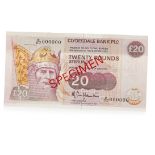 SPECIMEN CLYDESDALE BANK PLC £20 TWENTY POUNDS NOTE DATED 2ND AUGUST 1991 serial no.