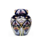 RACHEL BISHOP FOR MOORCROFT 'INULA' PATTERN GINGER JAR AND COVER for Liberty & Co.