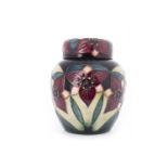 MOORCROFT 'INDIAN PAINTBRUSH' PATTERN GINGER JAR AND COVER tube-lined with castillejas on a