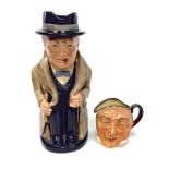 ROYAL DOULTON 'WINSTON CHURCHILL' CHARACTER JUG printed marks to base,