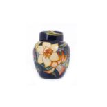 MOORCROFT 'GOLDEN JUBILEE 2002' PATTERN GINGER JAR AND COVER tube-lined with the national flowers