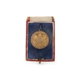 MOTHERWELL FOOTBALL CLUB INTEREST an early 20th century gold medal awarded to Willie Rankin,