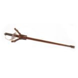 GEORGE V OFFICERS DRESS SWORD with bound shagreen grip, pierced basket hilt,