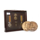 TWO WWI MEDALS - 1914-1918 MEDAL and the CIVILISATION MEDAL awarded to Pte. R. Wall, No.