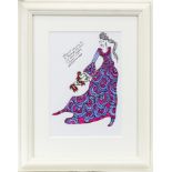 AN ORIGINAL FASHION ILLUSTRATION, BY ROZ JENNINGS FOR LAURA ASHLEY