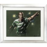 HENRIK LARSSON OF CELTIC FC, BY PETER HOWSON OBE