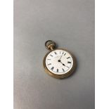 A GOLD PLATED FOB WATCH