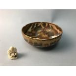 A JAPANESE BOWL AND NETSUKE