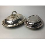 A LOT OF SIX SILVER PLATED TUREENS