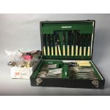 A CASED CANTEEN OF CUTLERY