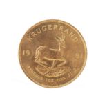 A GOLD KRUGERRAND, 1981