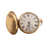 A VICTORIAN EIGHTEEN CARAT GOLD POCKET WATCH