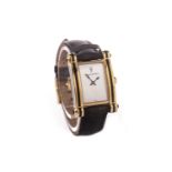 A LADY'S THEO FENNEL EIGHTEEN CARAT GOLD QUARTZ WRIST WATCH