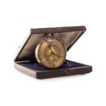 AN OPEN FACE POCKET WATCH