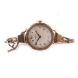 TWO LADY'S GOLD WRIST WATCHES