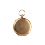 AN EIGHTEEN CARAT GOLD POCKET WATCH