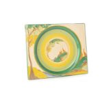 A CLARICE CLIFF FOR ROYAL STAFFORDSHIRE BIZARRE BIARRITZ PLATE