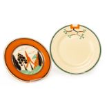 TWO CLARICE CLIFF FOR NEWPORT BIZARRE PLATES