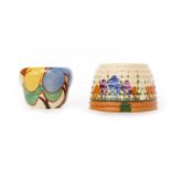 TWO CLARICE CLIFF FOR NEWPORT BIZARRE POTS