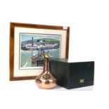 LAGAVULIN COPPER POT STILL DECANTER AND OTHER COLLECTIBLES