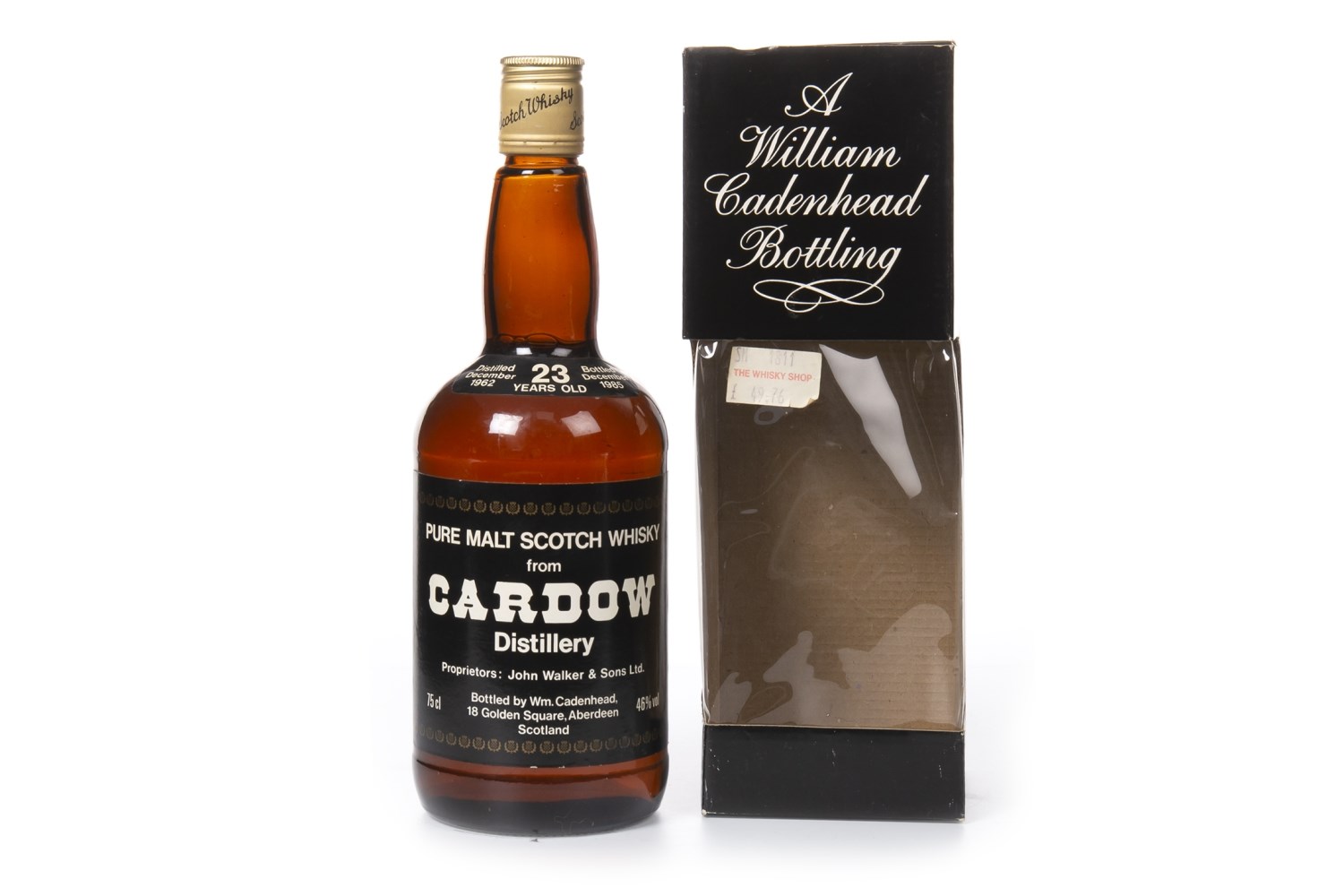 CARDOW (CARDHU) 1962 CADENHEADS 23 YEARS OLD DUMPY BOTTLE