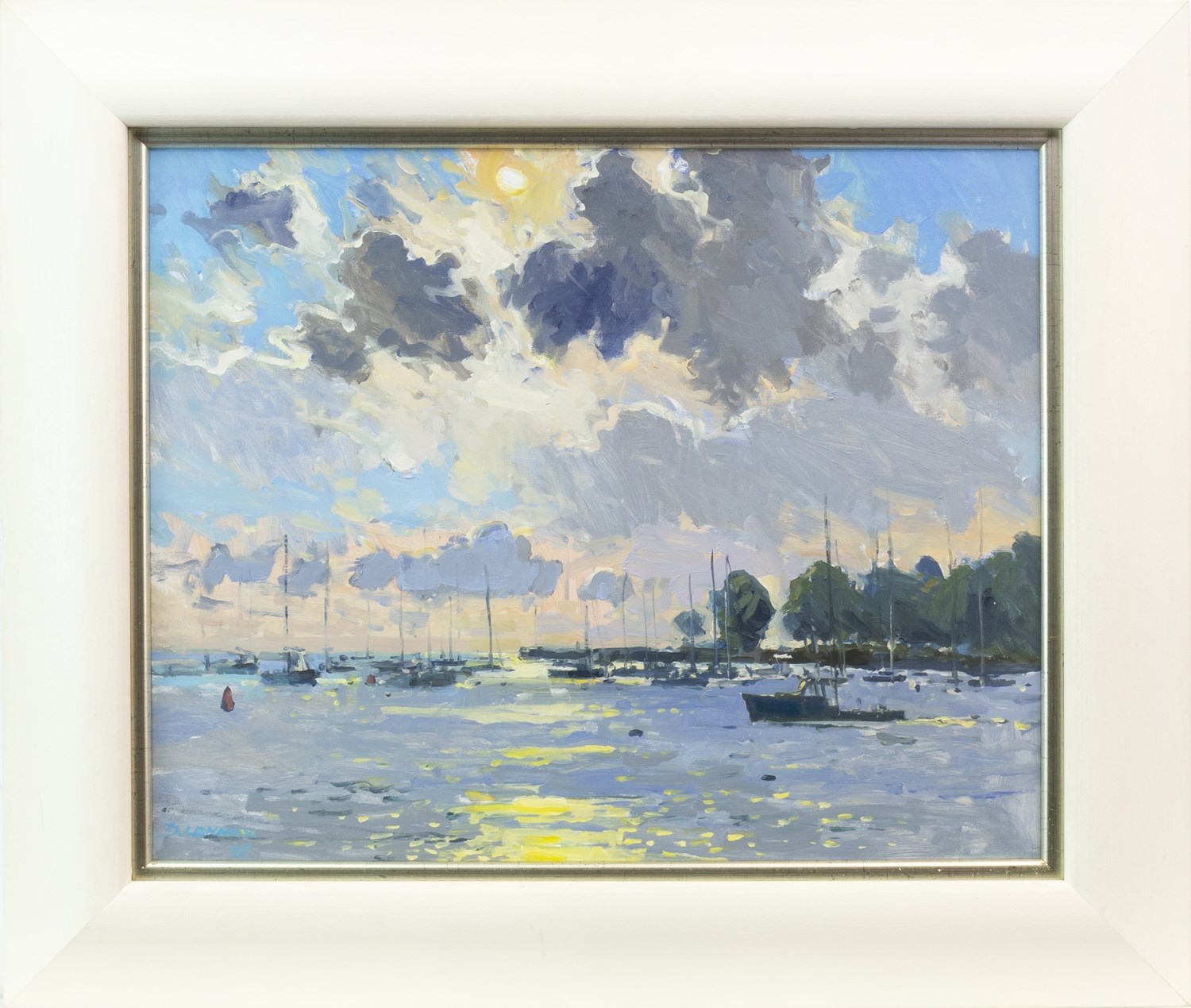 SEPTEMBER MORNING, BEVERLY, AN OIL ON BOARD BY DOUGLAS LENNOX