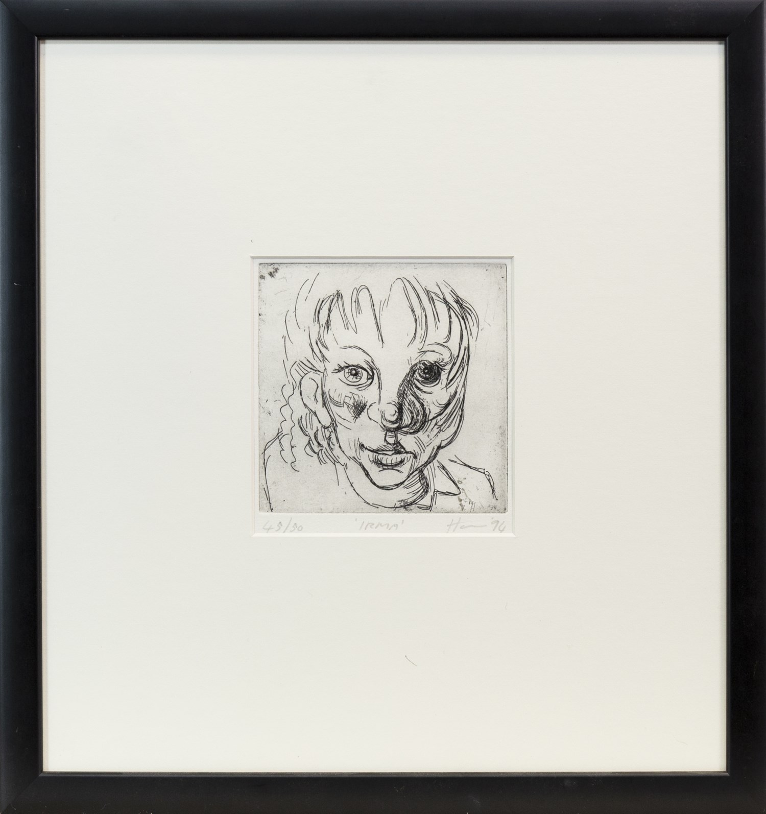 IRMA, A LIMITED EDITION DRYPOINT BY PETER HOWSON - Image 2 of 2