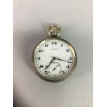 J.G. GREAVES SILVER POCKET WATCH WITH OTHER POCKET WATCHES