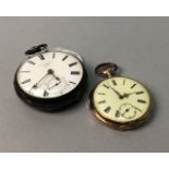 A JOHN FORREST SILVER POCKET WATCH WITH OTHER WATCHES