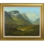 SCOTTISH LANDSCAPE, AN OIL BY ALFRED ALLAN