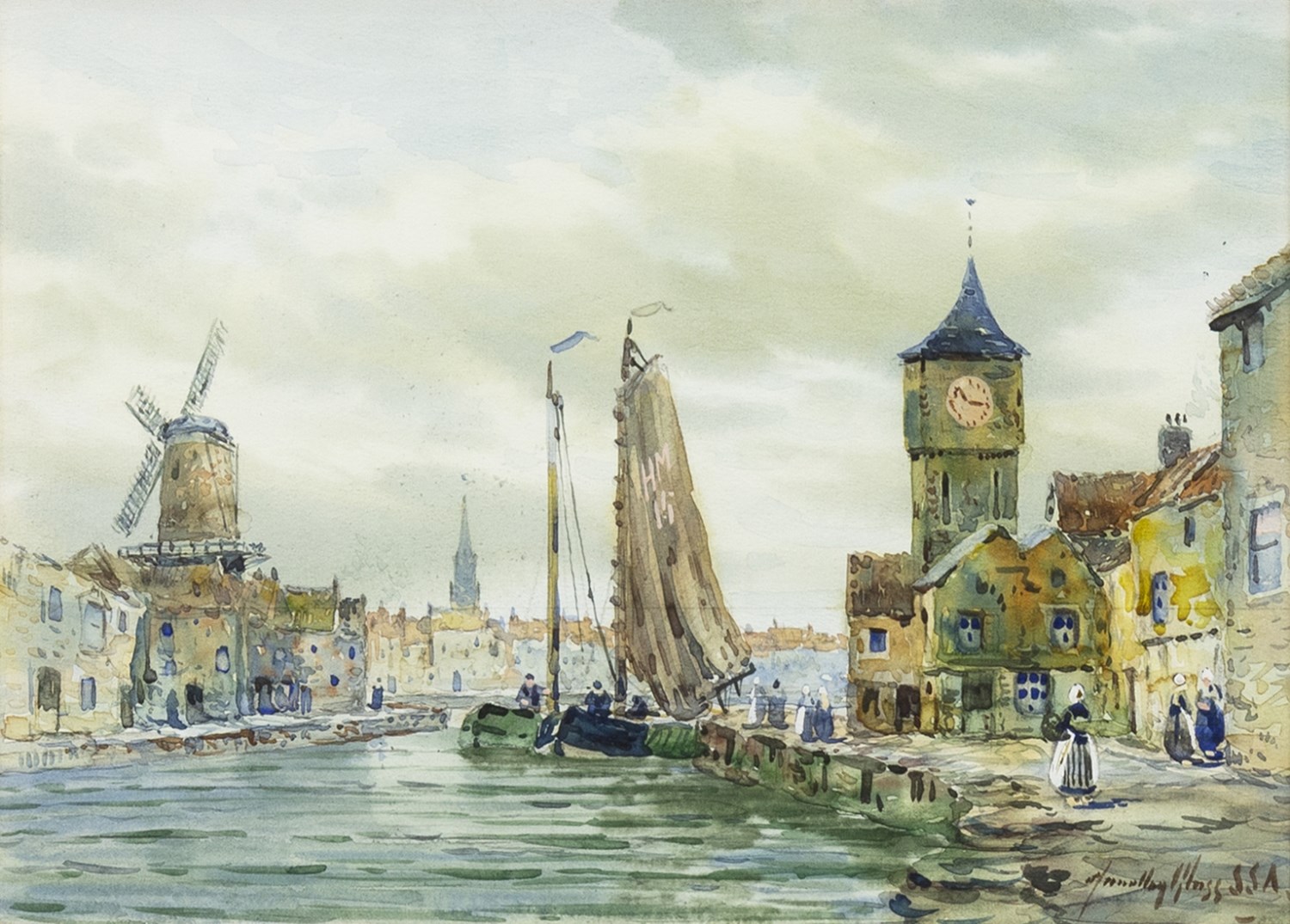 A PAIR OF DUTCH CANAL SCENES, BY JOHN HAMILTON GLASS