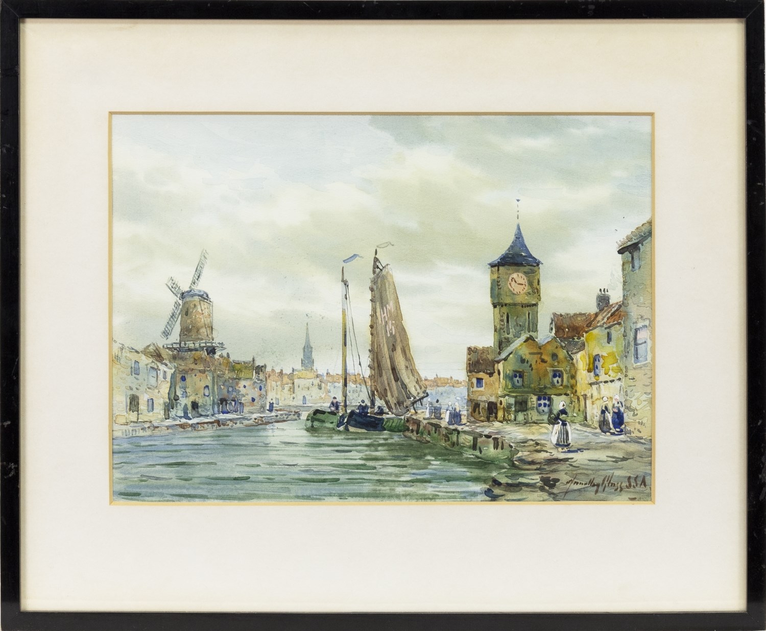 A PAIR OF DUTCH CANAL SCENES, BY JOHN HAMILTON GLASS - Image 2 of 4