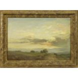 SUNDOWN NEAR EDZELL, AN OIL ON CANVAS BY SIR JAMES LAWTON WINGATE