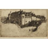 DIEPPE CASTLE, AN ETCHING BY SIR DAVID YOUNG CAMERON