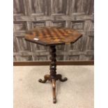 A VICTORIAN ROSEWOOD GAMES TABLE