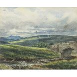 RURAL SCENE WITH BRIDGE, A WATERCOLOUR BY JM TODD