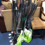 A LARGE COLLECTION OF MODERN GOLF CLUBS