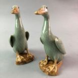 A PAIR OF EARLY 20TH CENTURY CHINESE GEESE