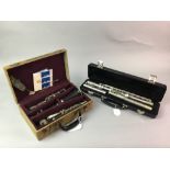 A SELMER CLARINET AND A BUNDY SELMER FLUTE