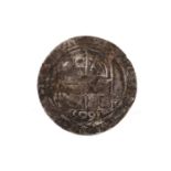 A SCOTTISH SILVER HAMMERED JAMES VI SIXPENCE DATED 1605