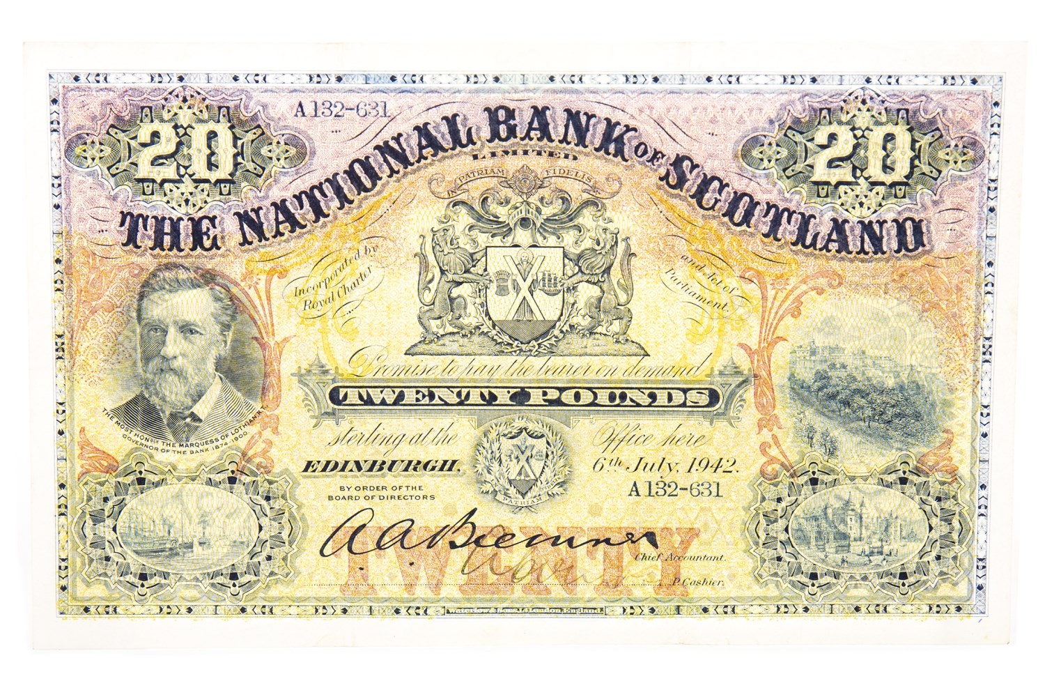 THE NATIONAL BANK OF SCOTLAND £20 NOTE, 1942