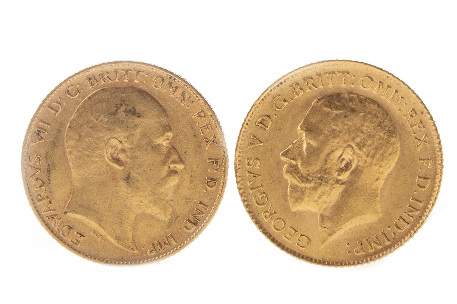 TWO GOLD HALF SOVEREIGNS, 1910 AND 1914 - Image 2 of 2
