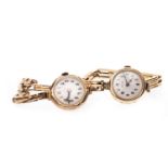 TWO LADY'S EARLY TWENTIETH CENTURY MANUAL WIND WRIST WATCHES