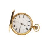 AN EIGHTEEN CARAT GOLD POCKET WATCH