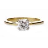 EIGHTEEN CARAT GOLD DIAMOND SOLITAIRE RI