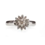 PLATINUM DIAMOND CLUSTER RING